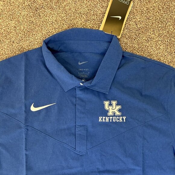 Nike Men's Kentucky Wildcats Polo Shirt Size L Blue NCAA Football NWT $85 - Picture 2 of 12